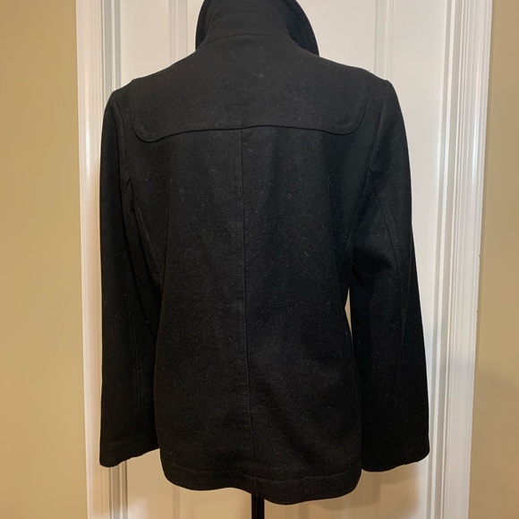 GAP Women’s Toggle Button Navy Blue Wool Peacoat M - Picture 3 of 4